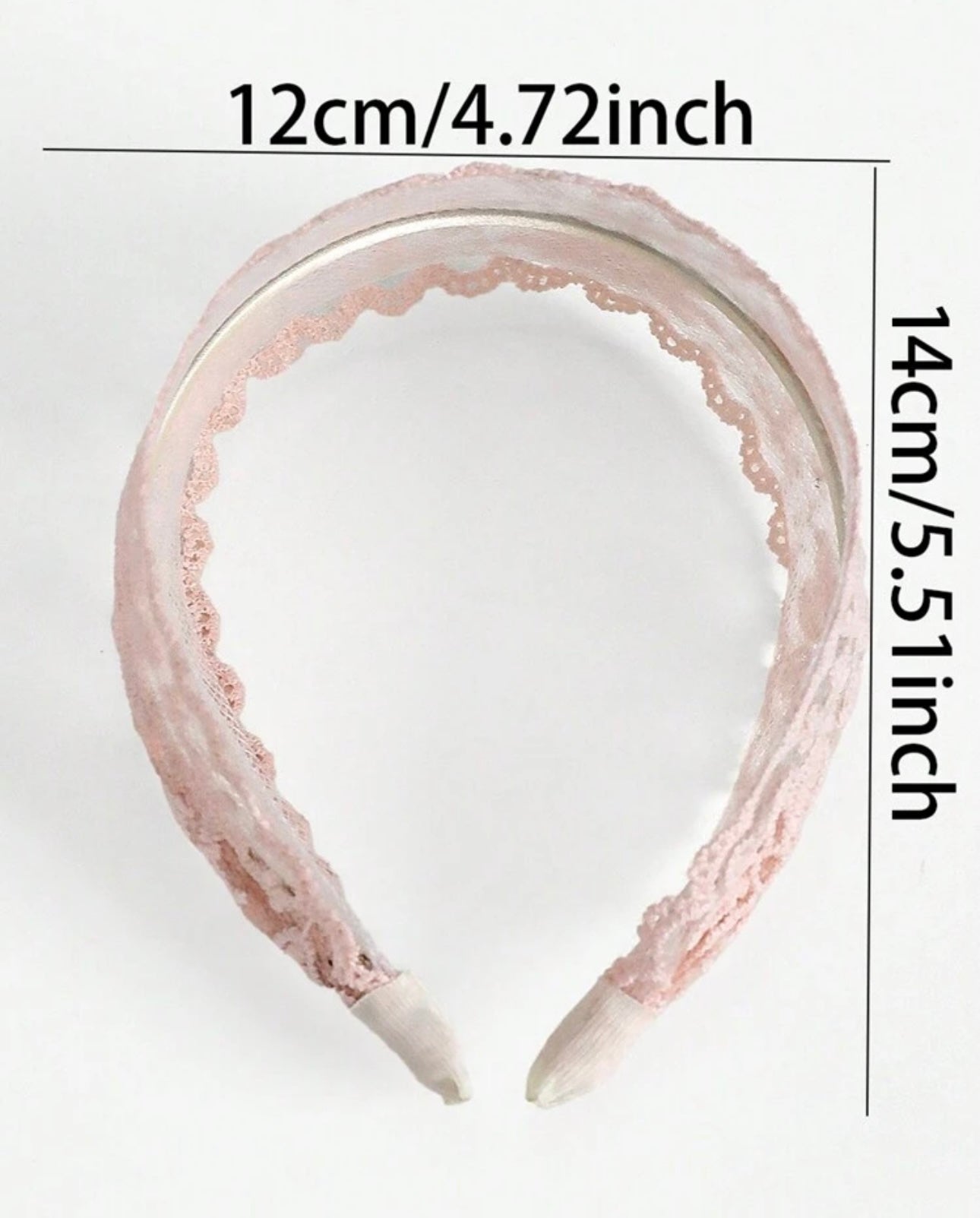 Pink Color
Flat Wide Light Pink Lace Embroidered
Flower Headband