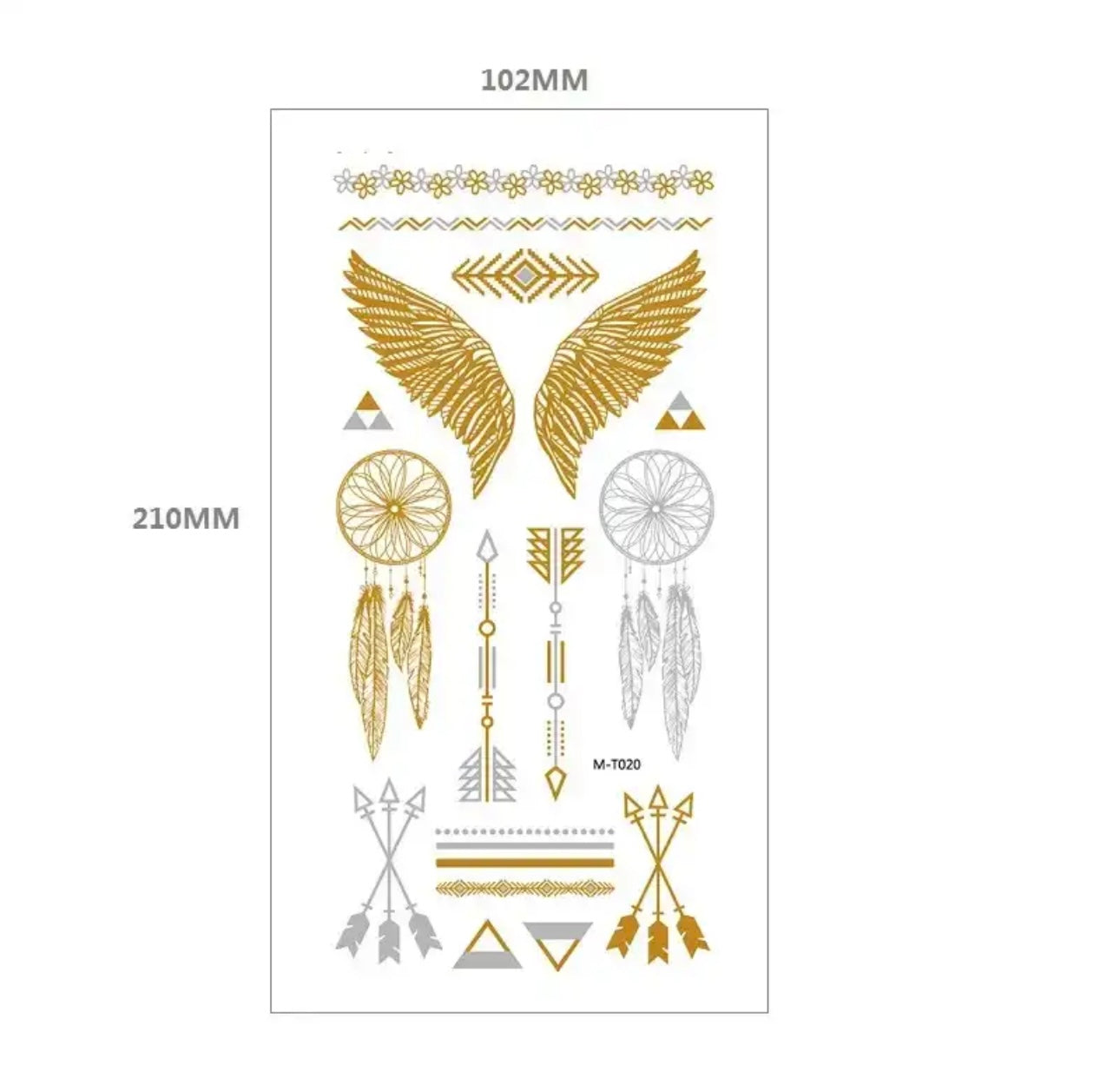 Gold silver tattoo (5)