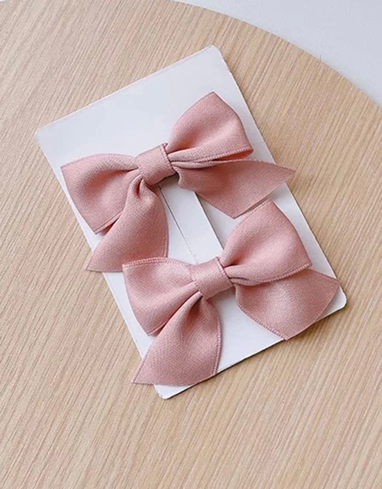 2pcs Cute Pink Bow Hair Clips