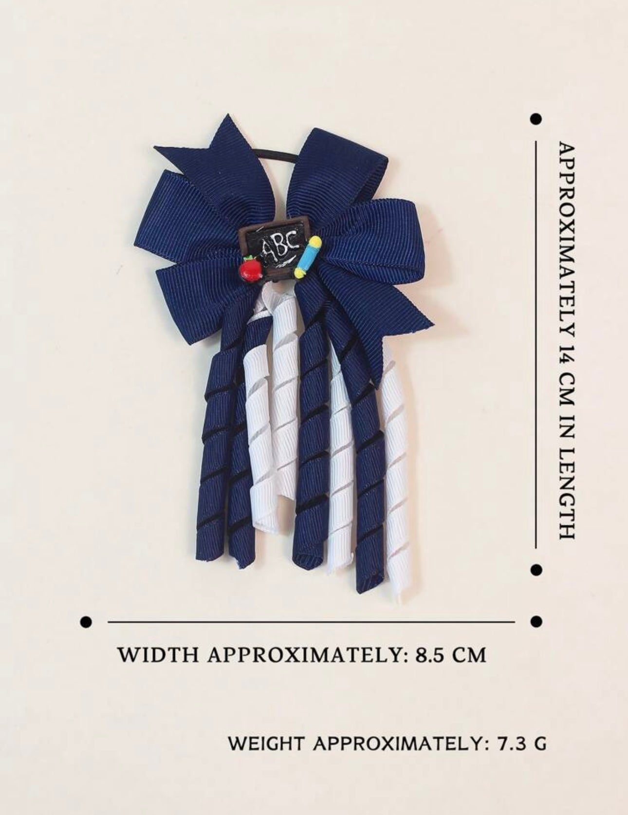 2pcs Bow Tie Hair Scrunchies For Kids, Suitable For Everyday Use navy blue