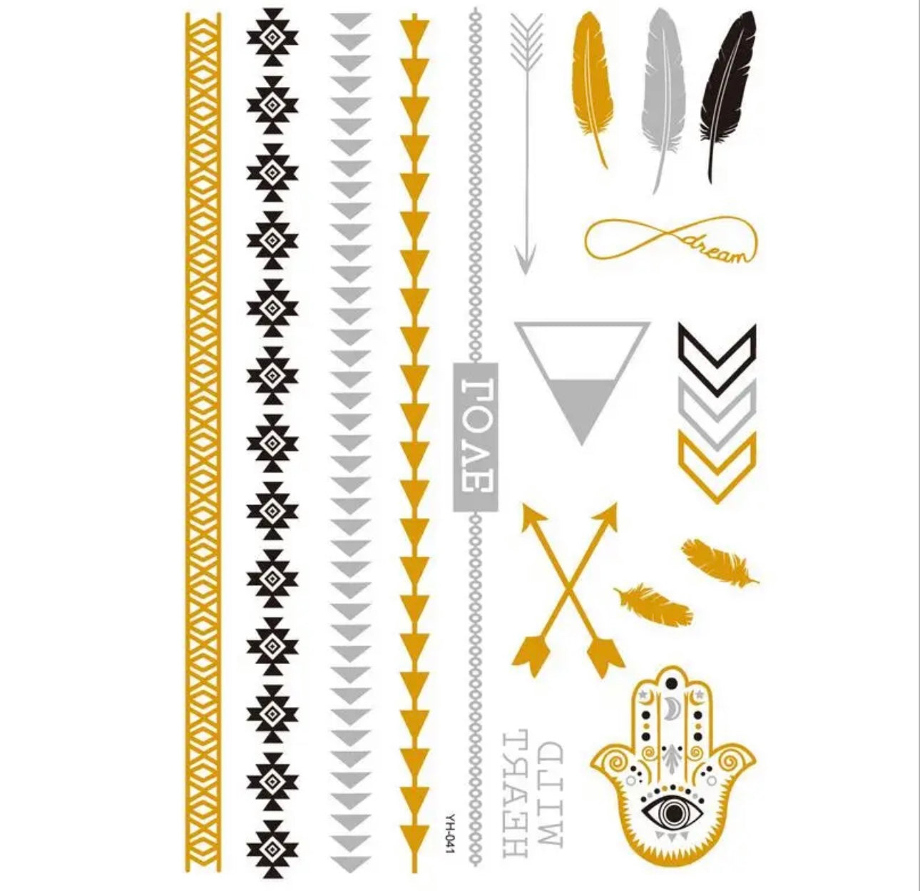 Gold silver tattoo (13)