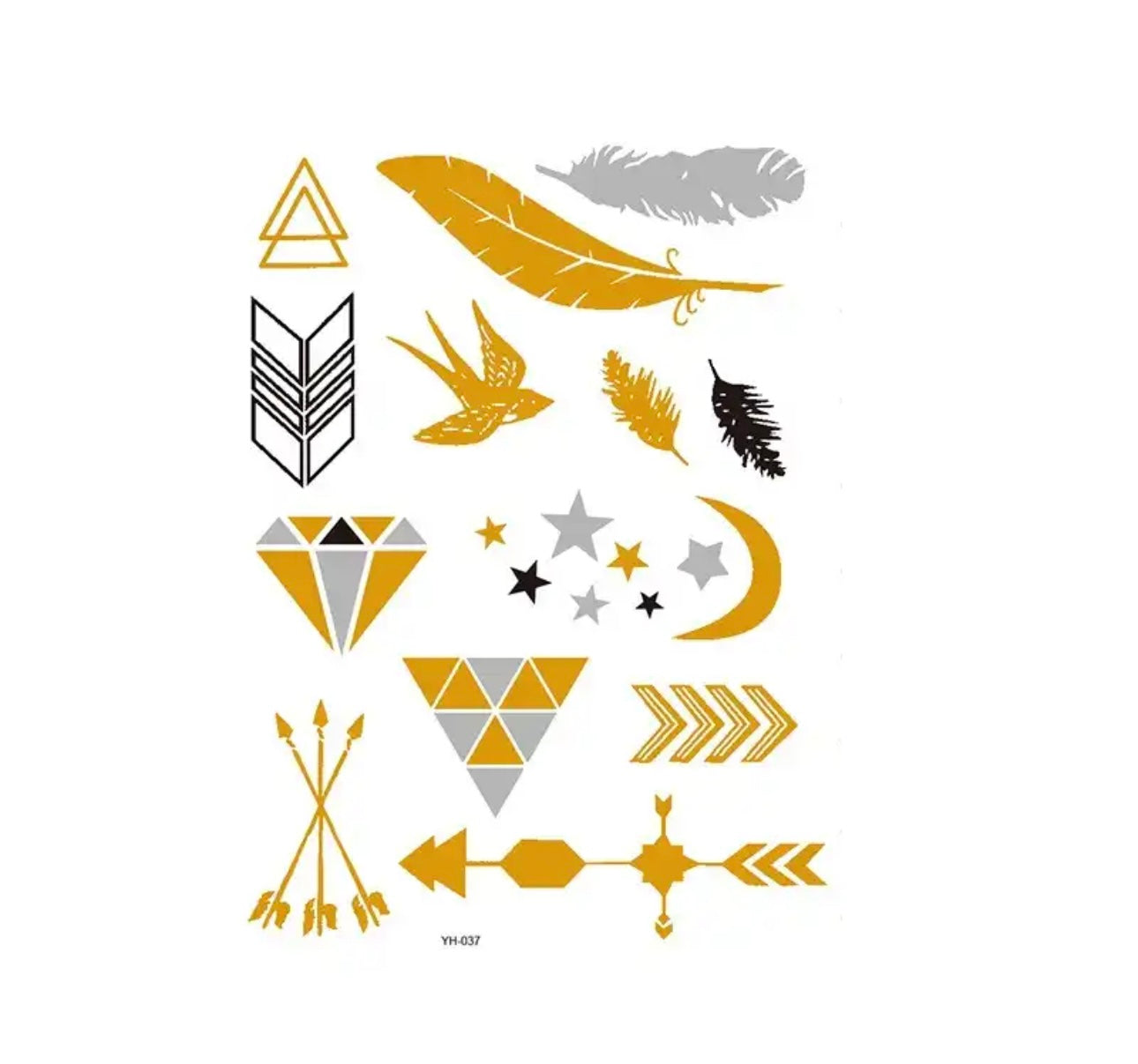 Gold silver tattoo (11)