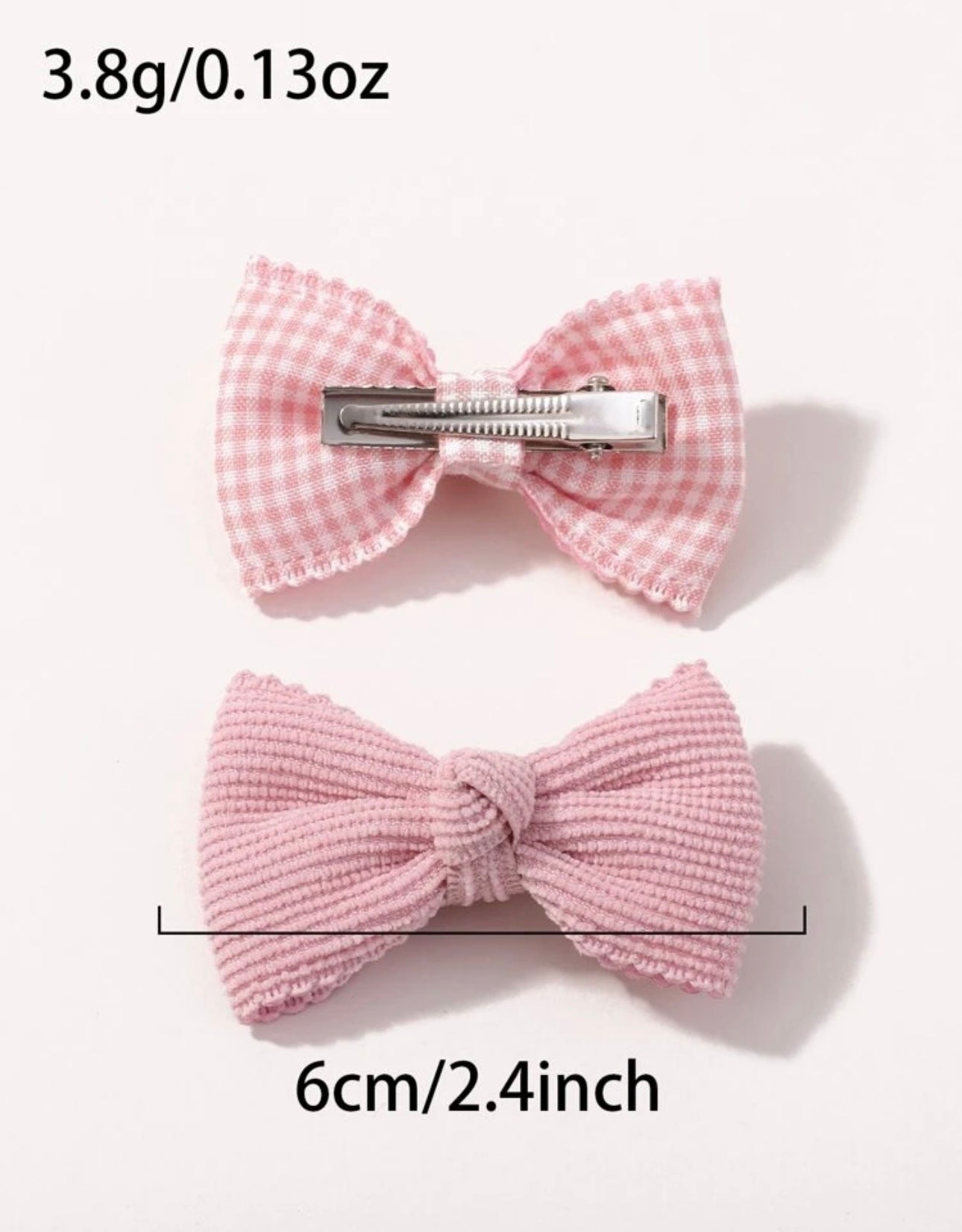 6pcs/Pack Cute Pink Girls Bowknot
Hair Clips, Soft And Comfortable Hair Accessories