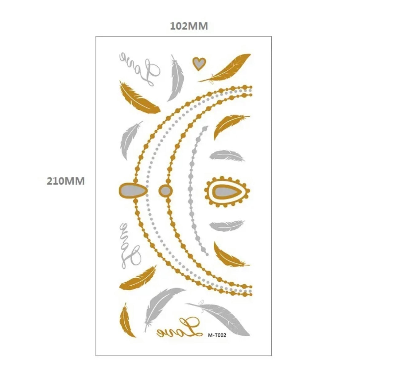 Gold silver tattoo (7)