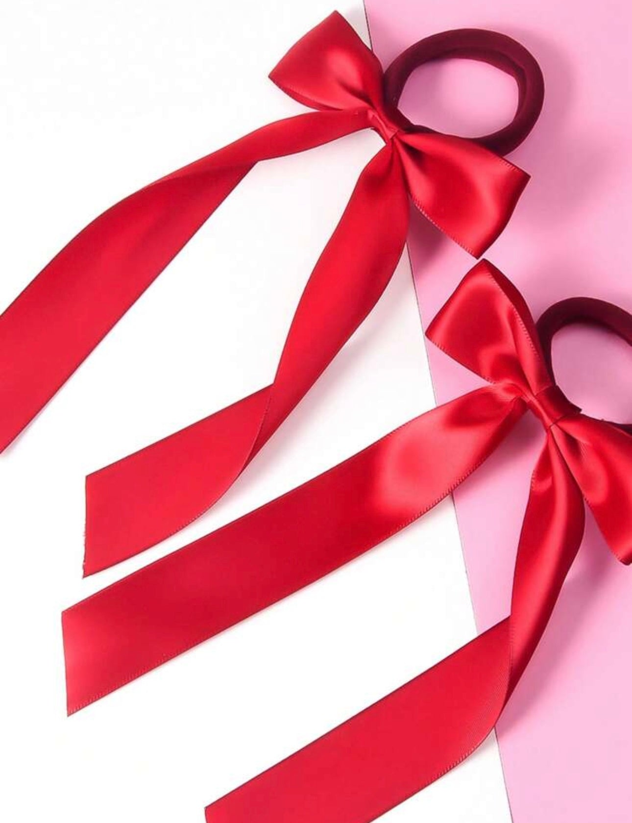 2pcs Girl's Polyester Long Ribbon
Hair Ties red