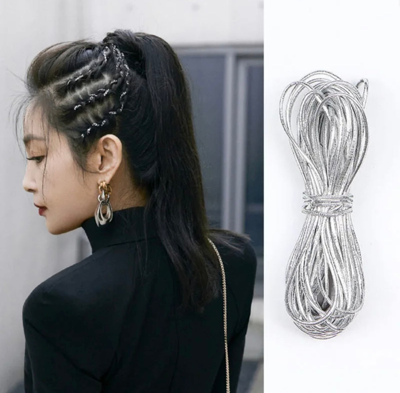 1M Dreadlock Braids Hair Accessories Braiding Hair Styling Shimmer