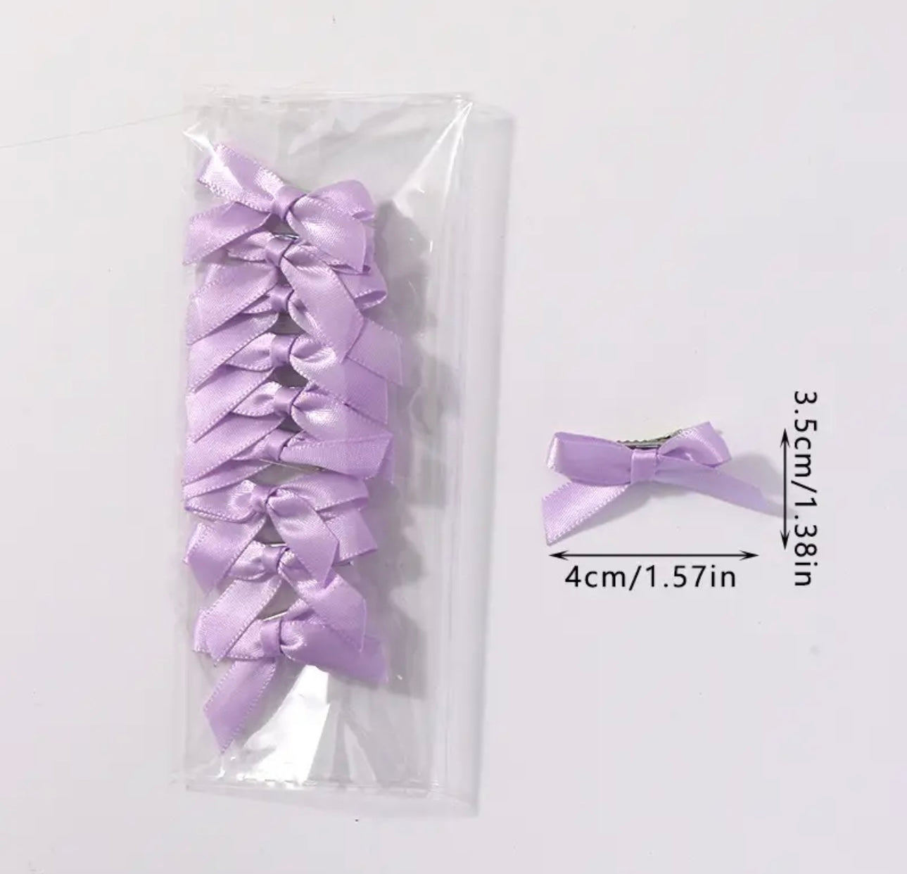 10pcs/pack Children light purple bowknot Hairclips Students Ribbon bow BBclps