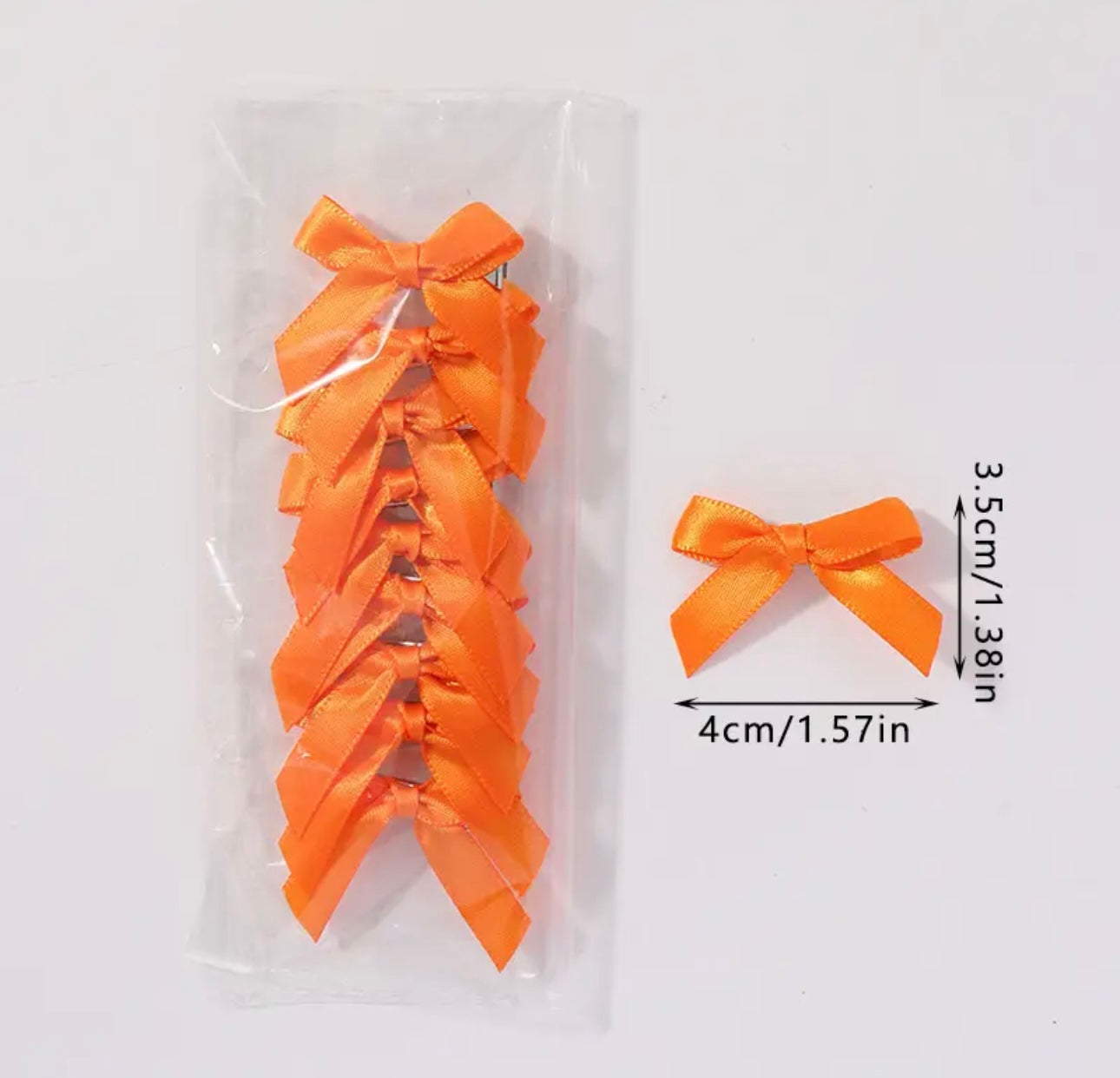 10pcs/pack Children orange bowknot Hairclips Students Ribbon bow BBclps