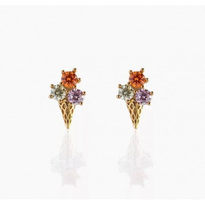icecream earring gold plated73