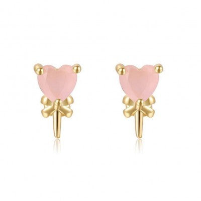 heart lolipop earring gold plated77