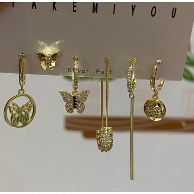 buterfly earring set gold plated92