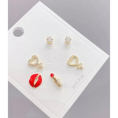 female set earring gold plated97