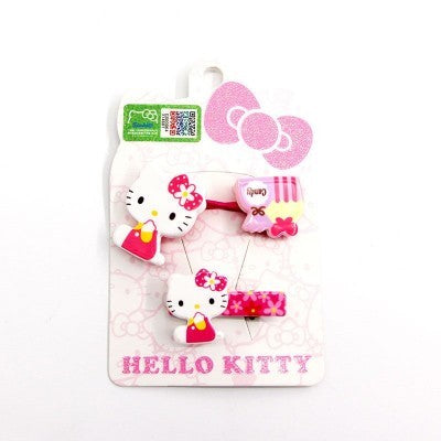 hello kittey hair ties and hair pin dark pink color190