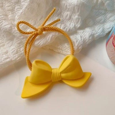 Yellow bow hair ties299