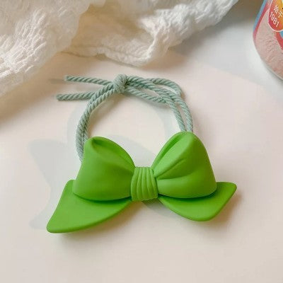 Green bow hair ties300