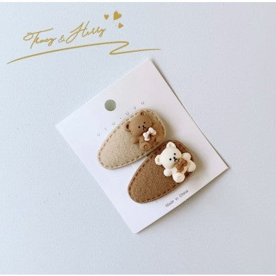 Mini bear hair clips set311