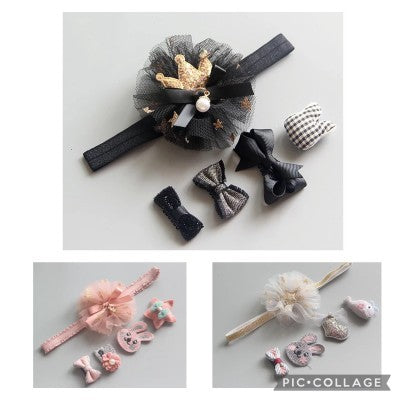 Baby hair band and hair clips set 0-2 year490
