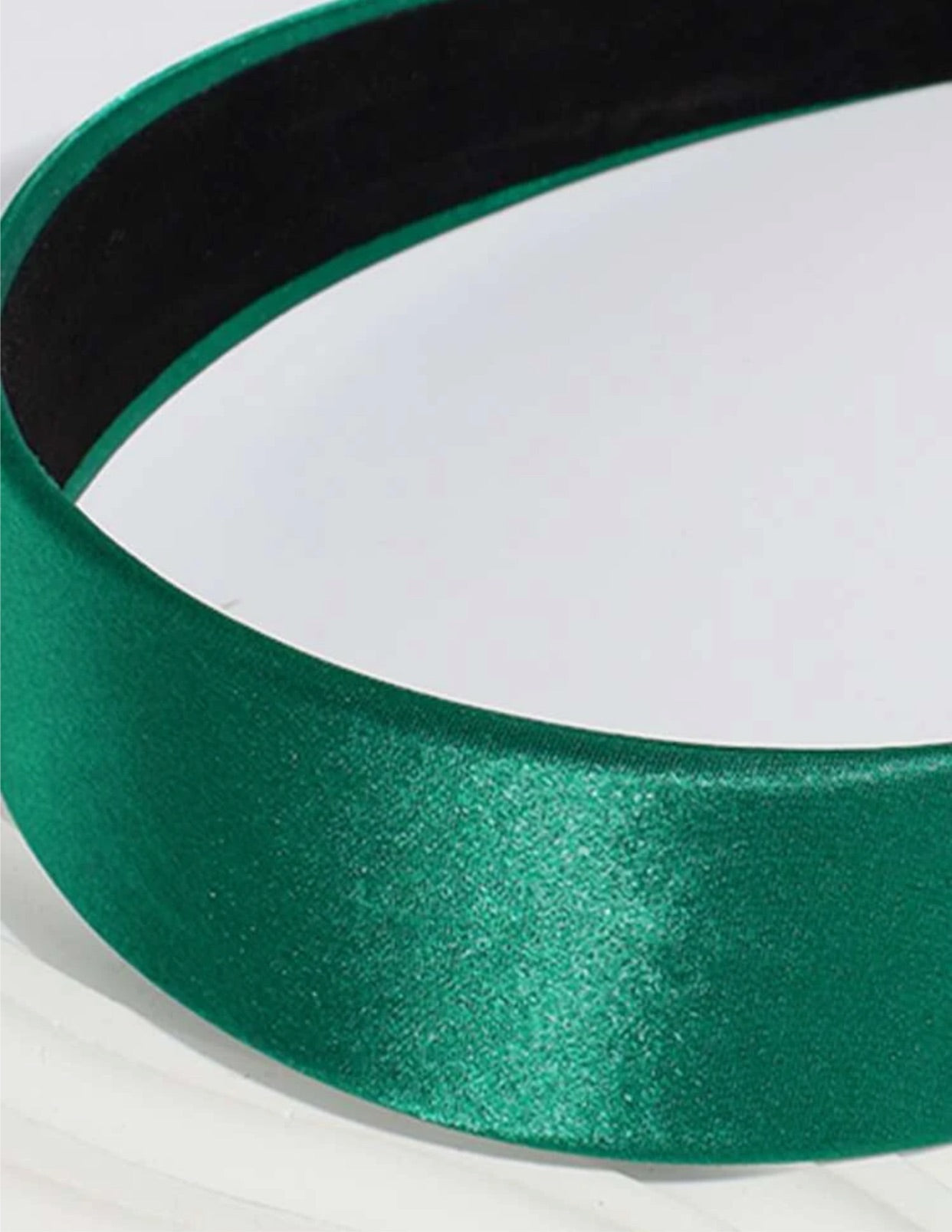 Dark green solid wide headband