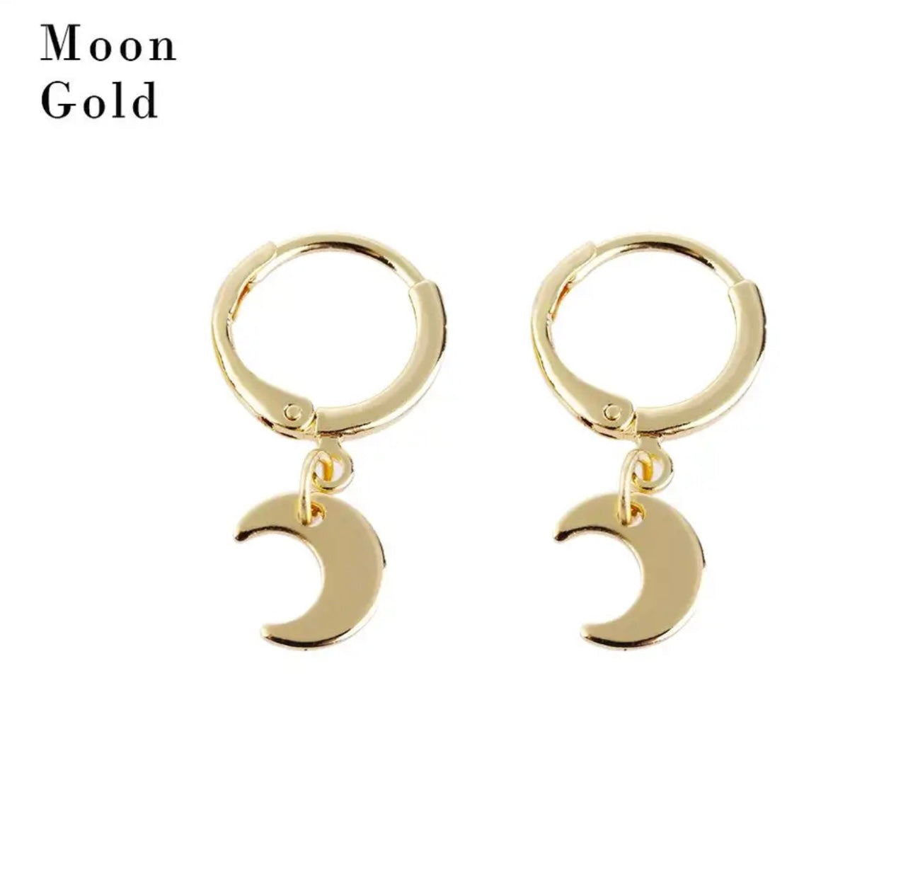 Star & Moon ring earrings