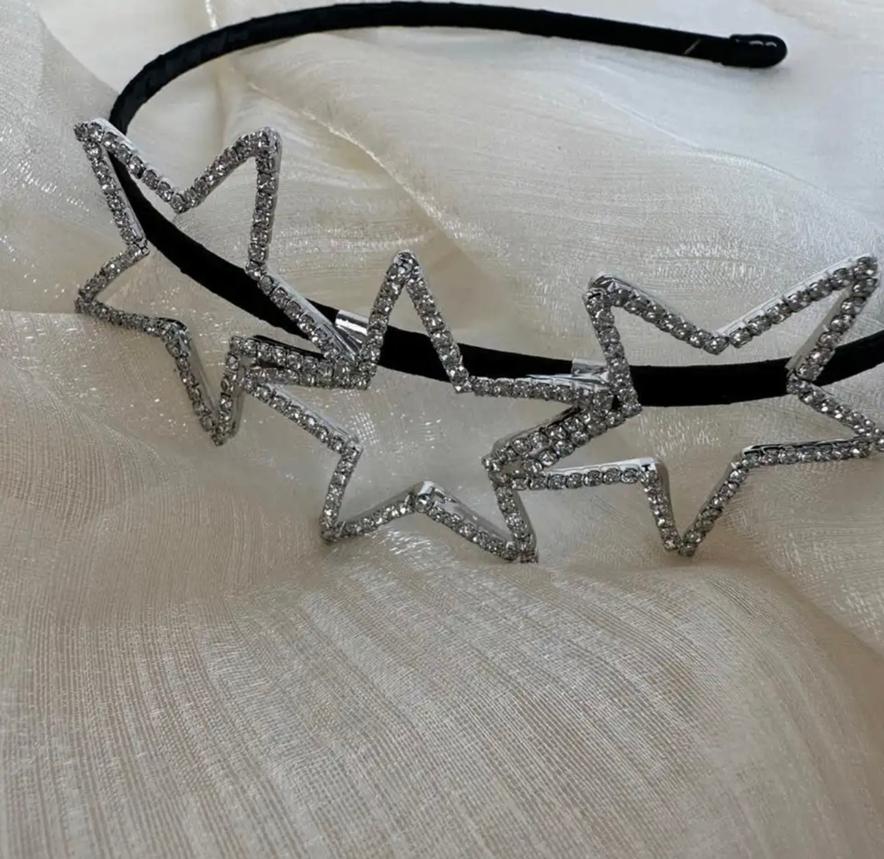 Silver star headband