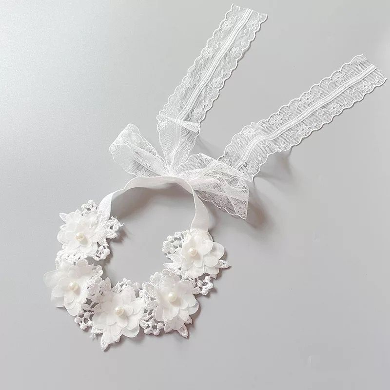 Newborn hairband white flower0-2 year *