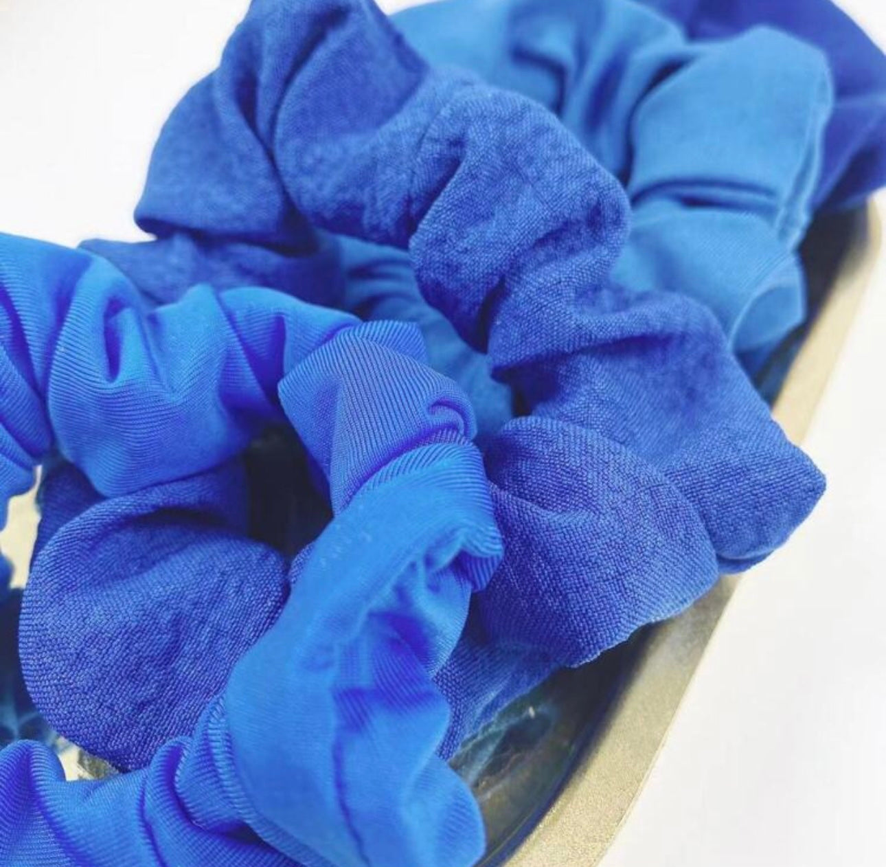 6 pcs set hair blue ties