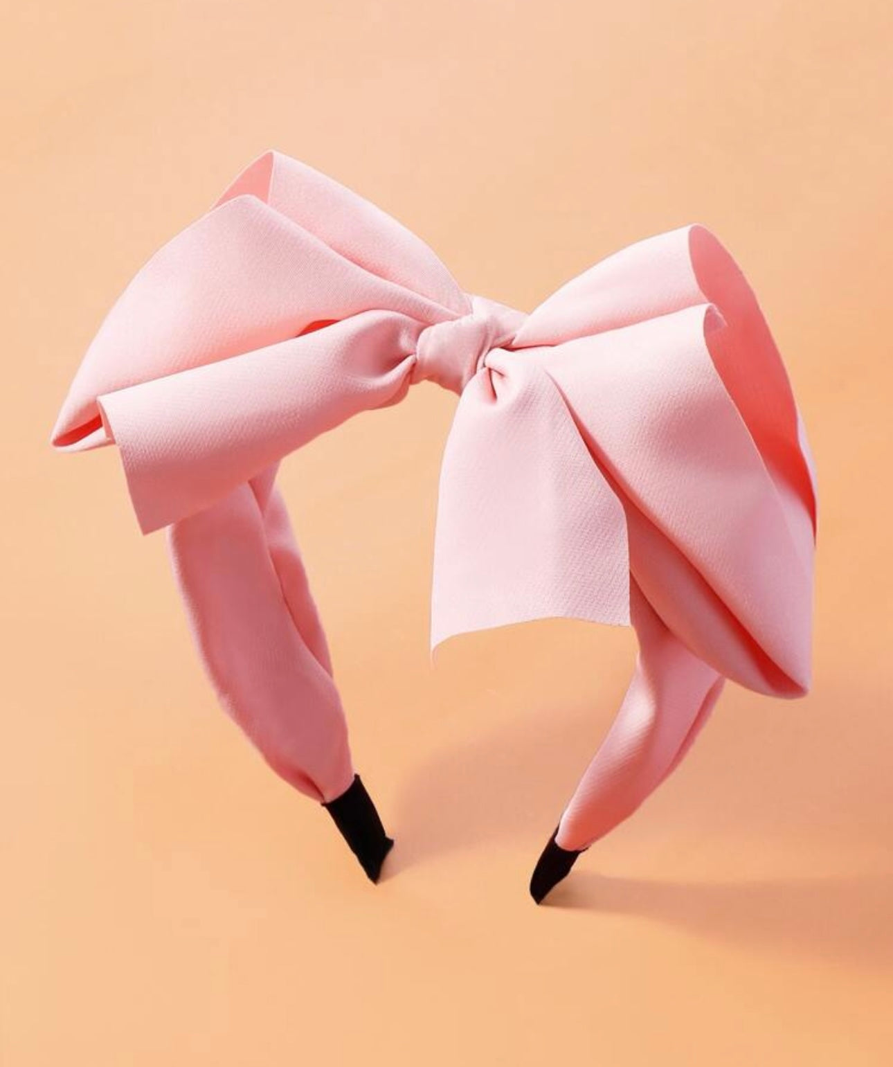 Pink ribbon bow hairband