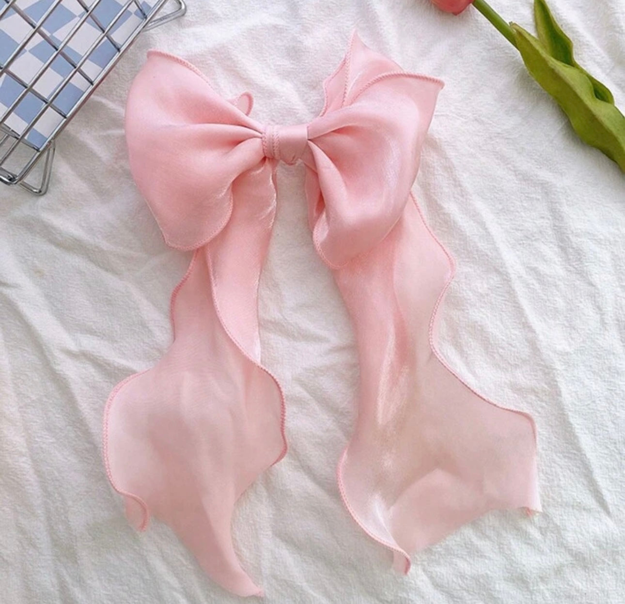 Ribbon bow knot hair clip