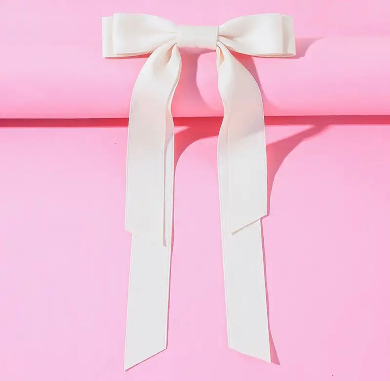 Satin Hairclip Girl Bow Long