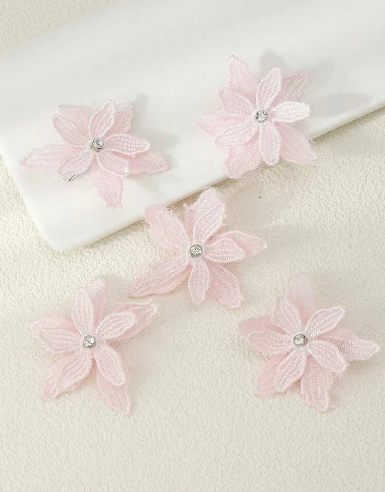 5 pcs girls flower cute clip pink