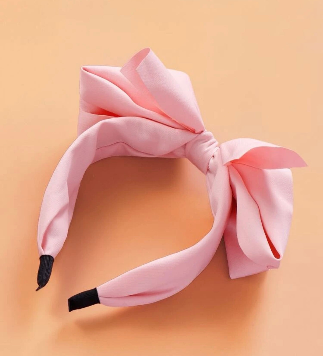 Pink ribbon bow hairband