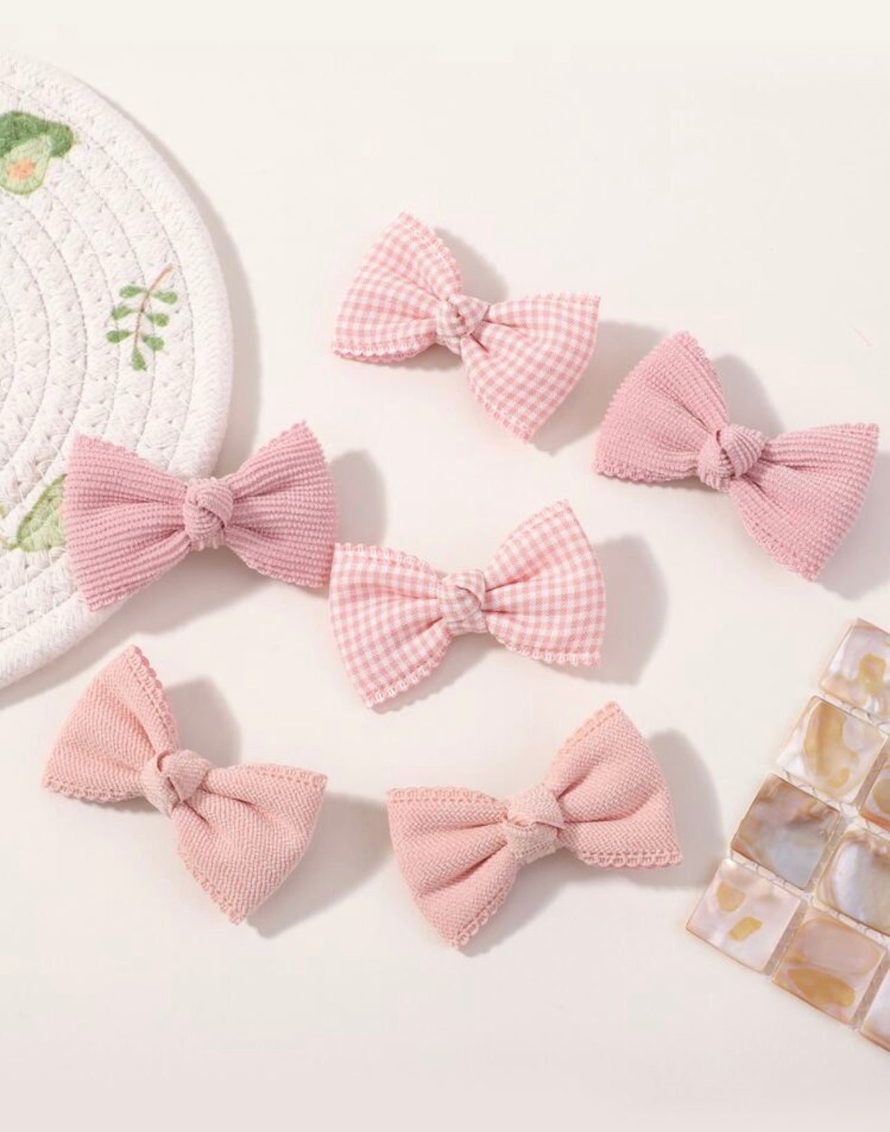 6pcs/Pack Cute Pink Girls Bowknot
Hair Clips, Soft And Comfortable Hair Accessories