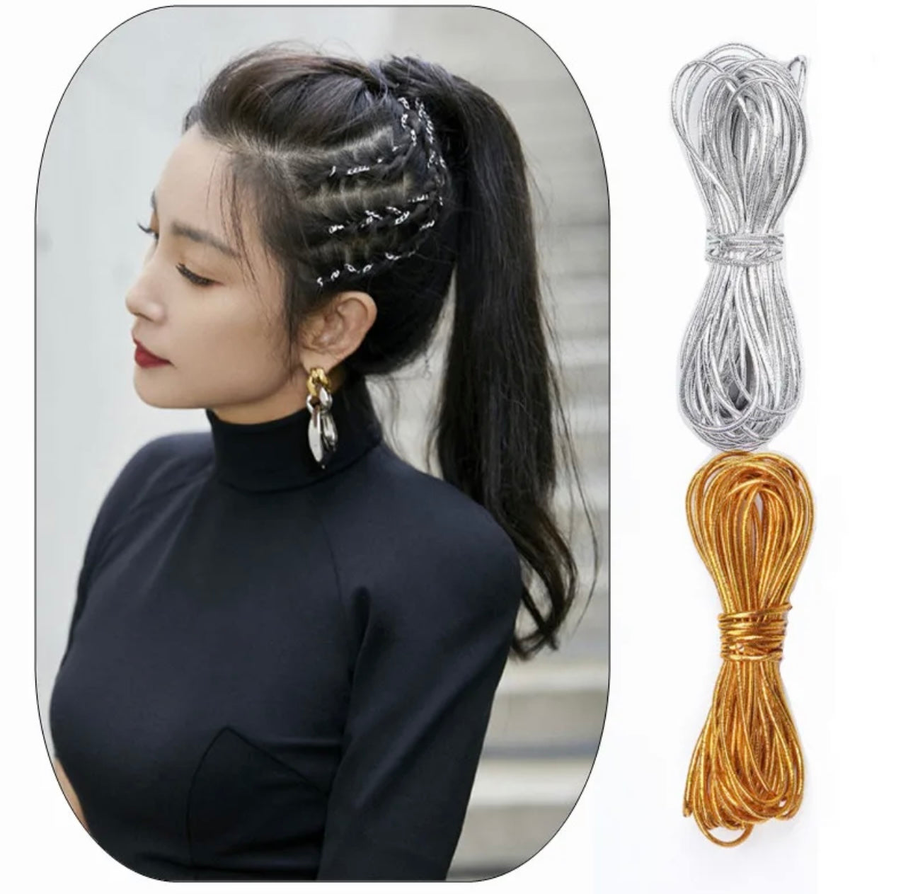 1M Dreadlock Braids Hair Accessories Braiding Hair Styling Shimmer