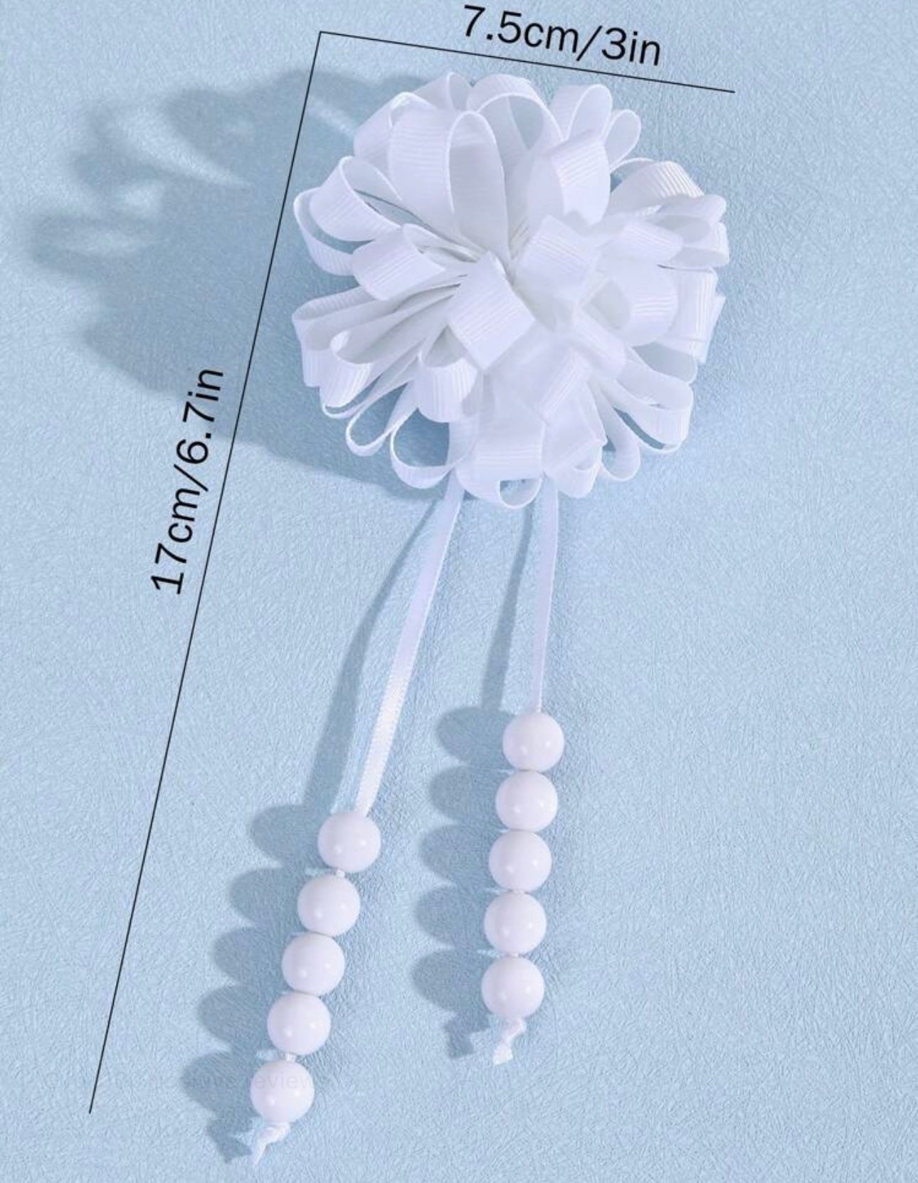 2pcs White Hydrangea Flower Hair Clips For Girls