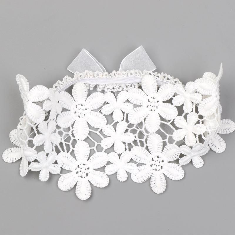 Flower white hairband newborn 0.3 year