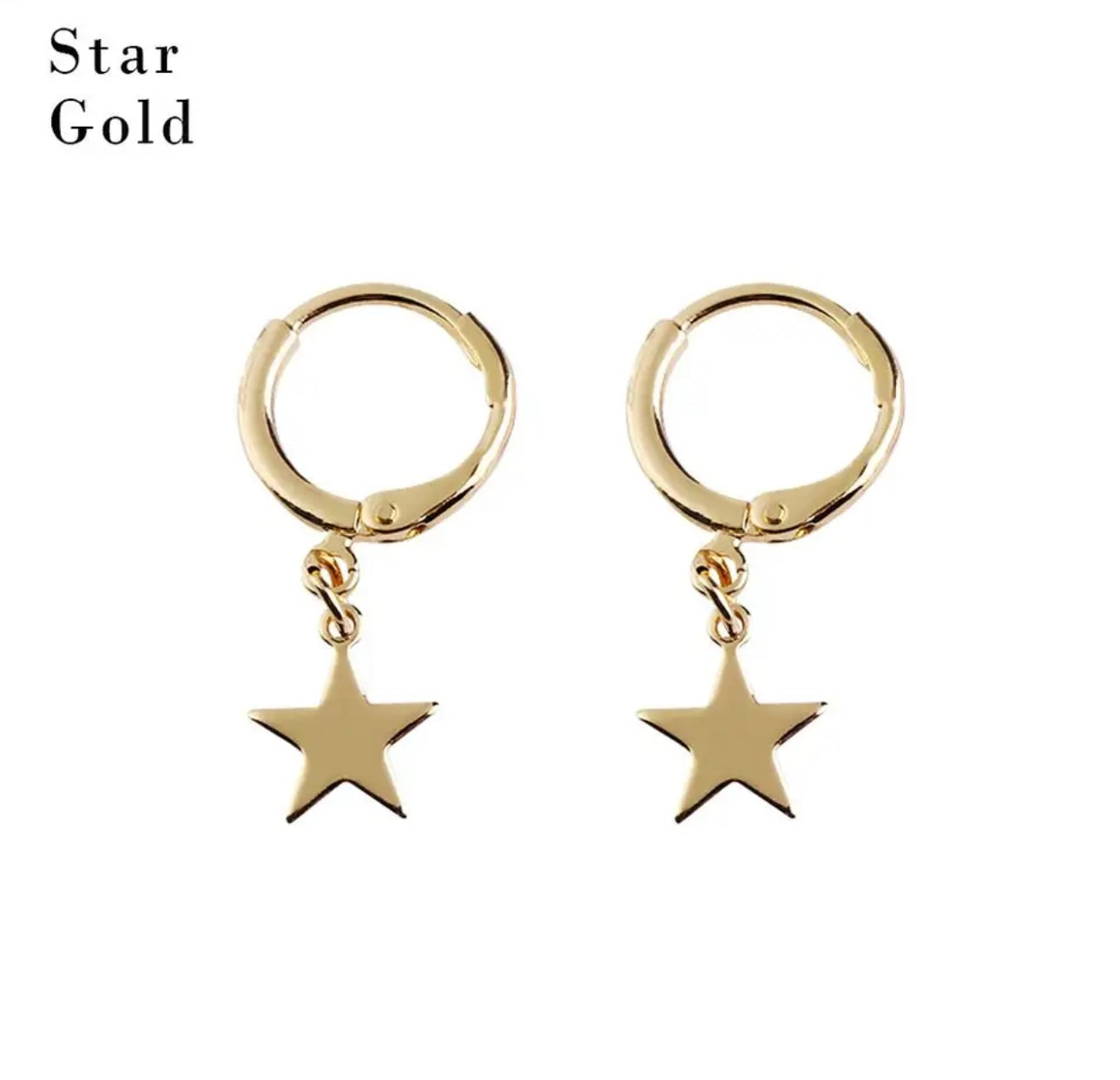 Star & Moon ring earrings