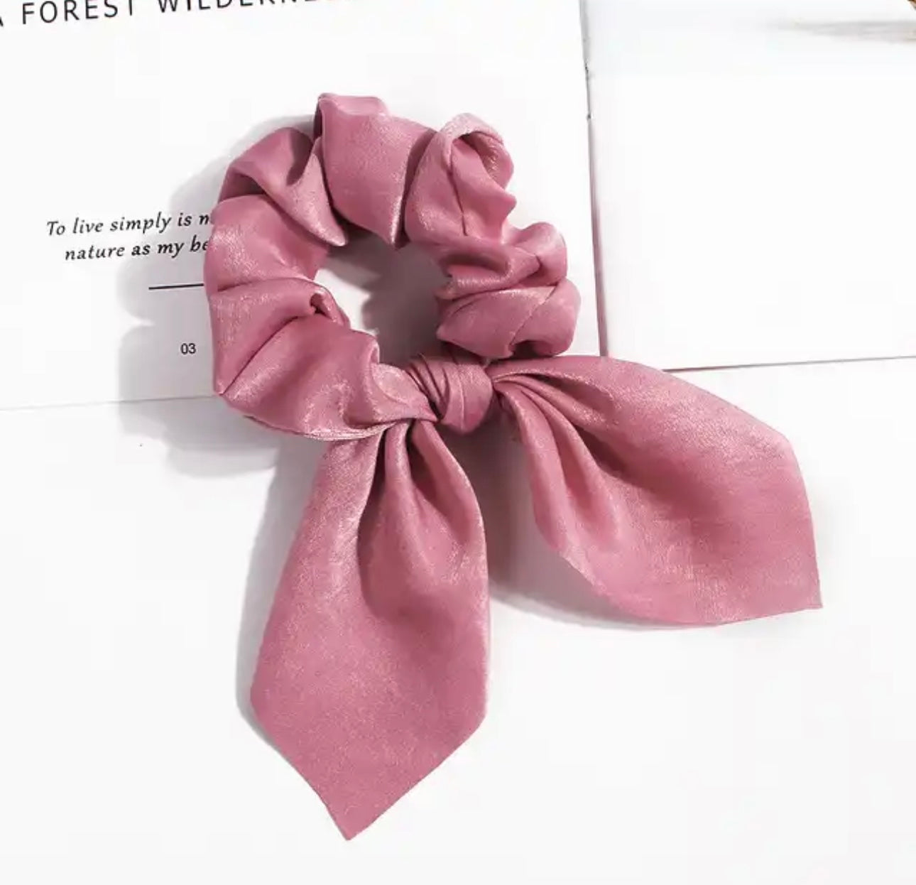 Pink school girls hair ties