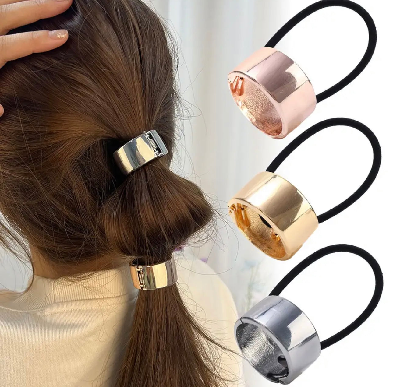 Rubber Band High Ponytail Holder Girls