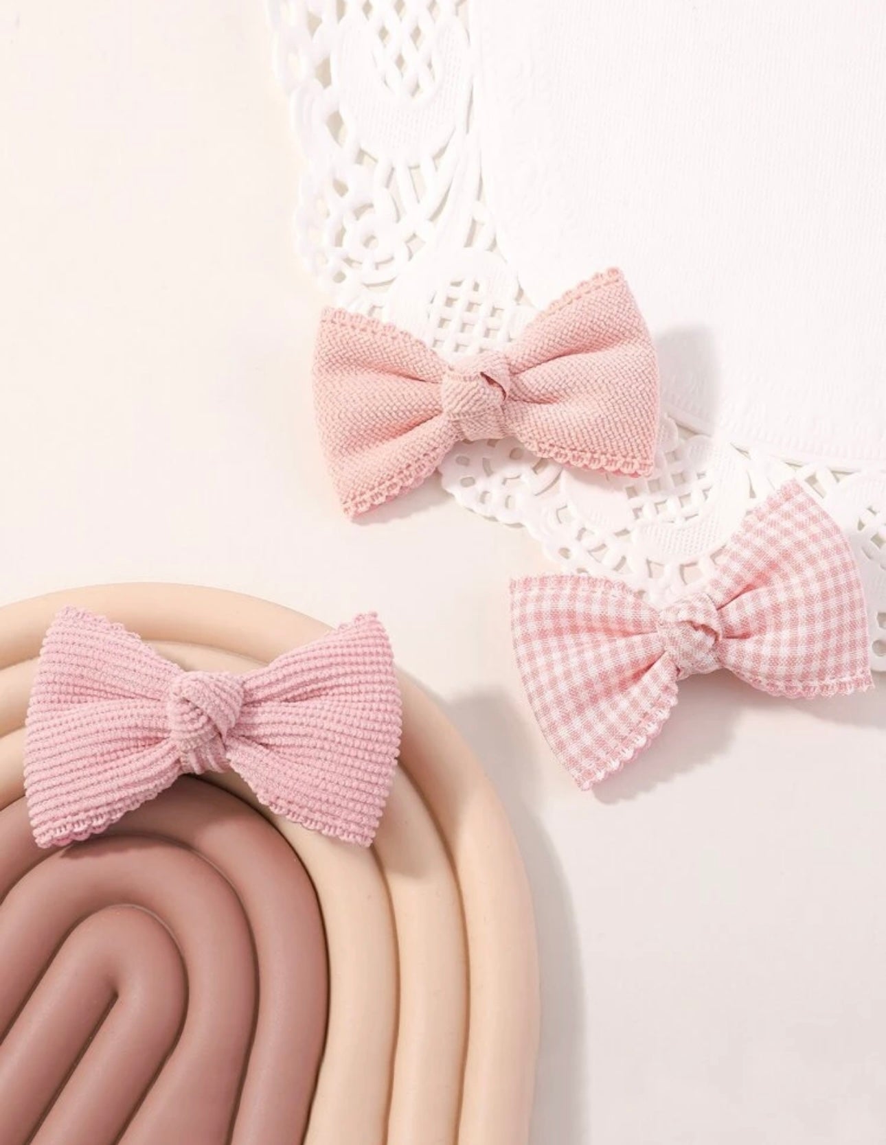 6pcs/Pack Cute Pink Girls Bowknot
Hair Clips, Soft And Comfortable Hair Accessories