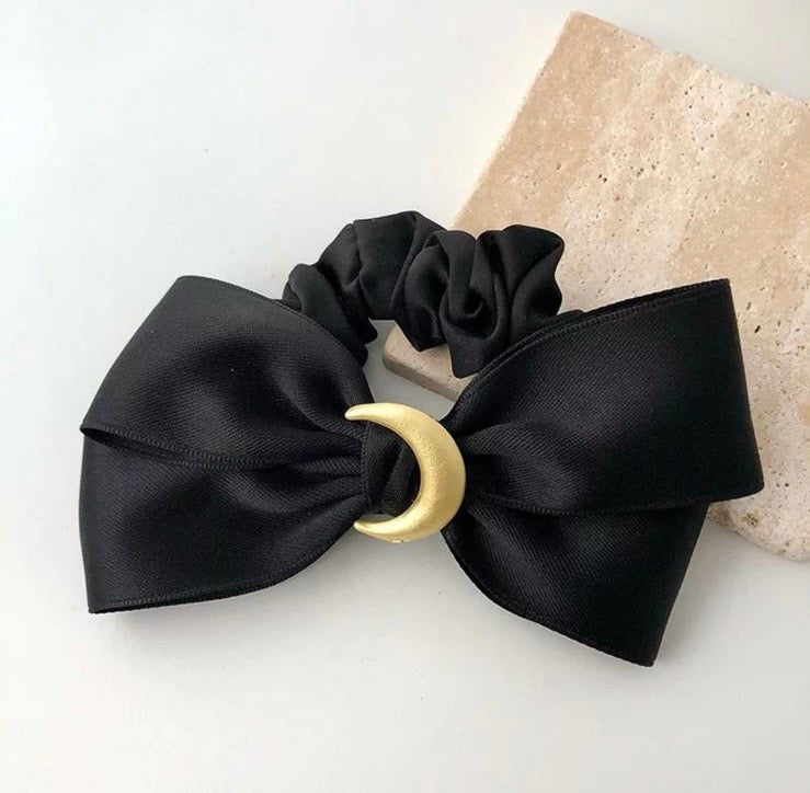 Gold moon hair tie big size