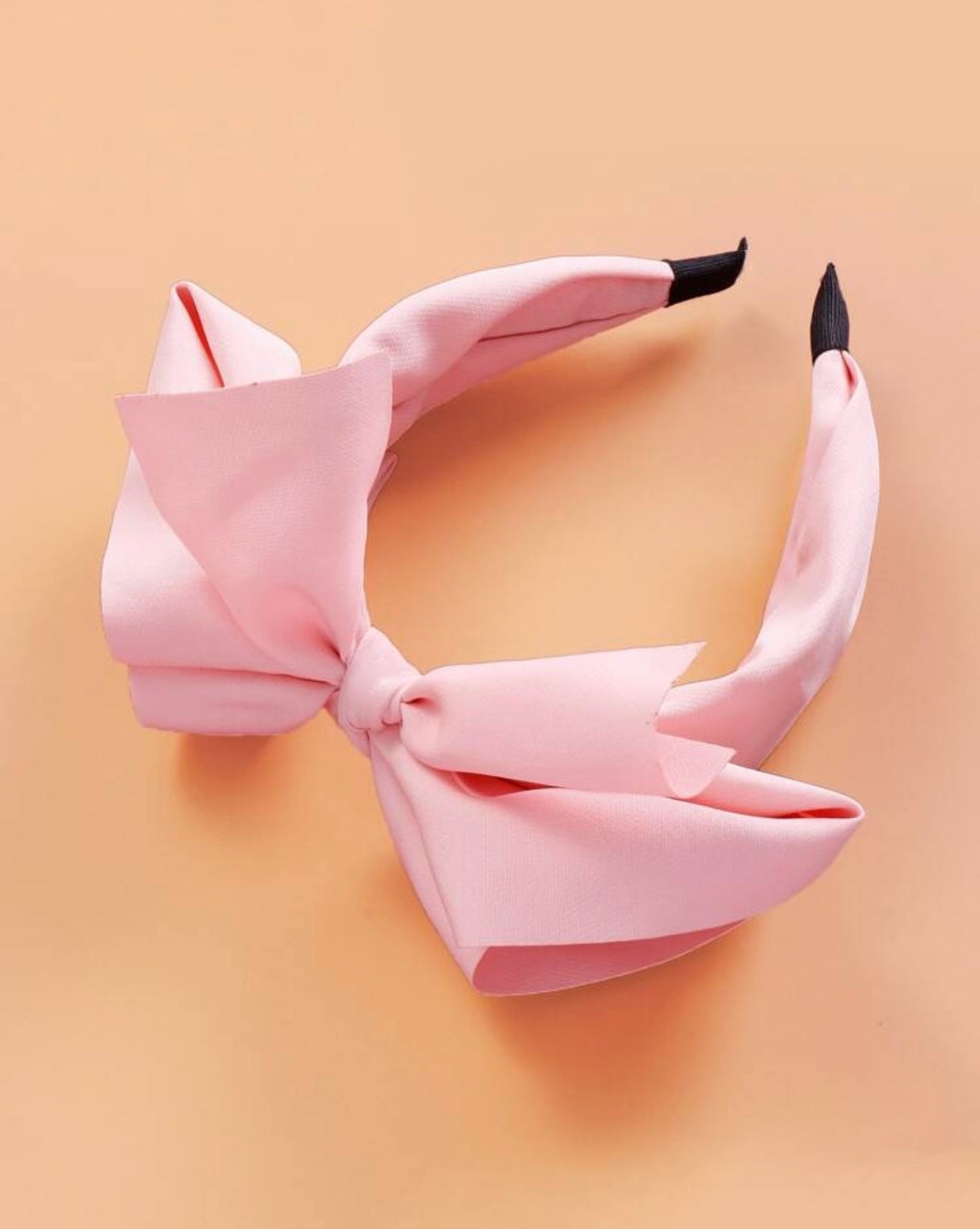 Pink ribbon bow hairband