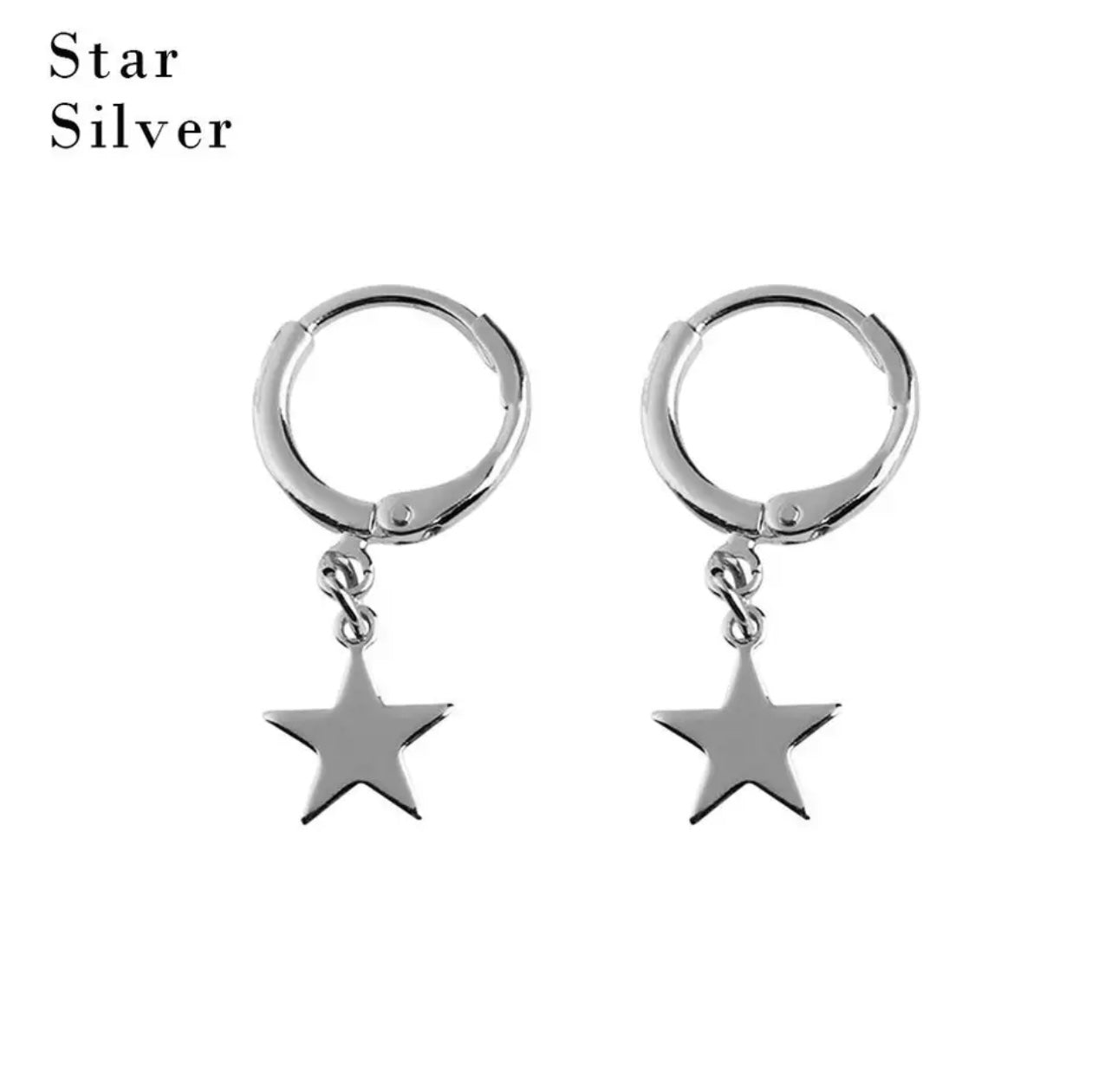 Star & Moon ring earrings