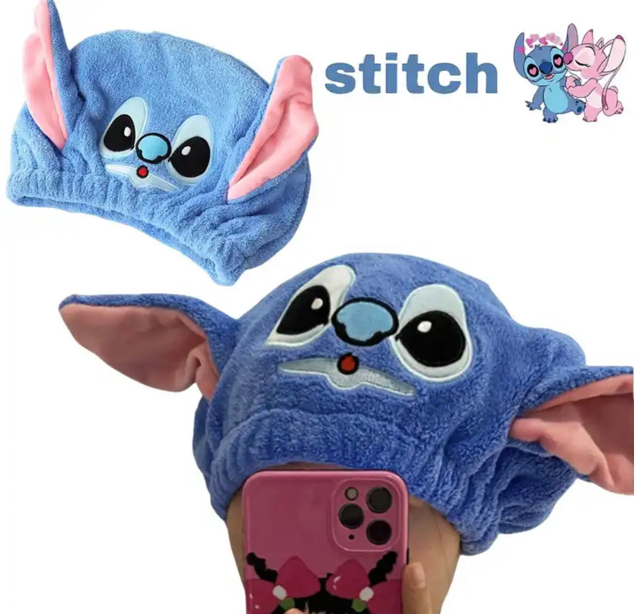 Disney Stitch Hair drying cap