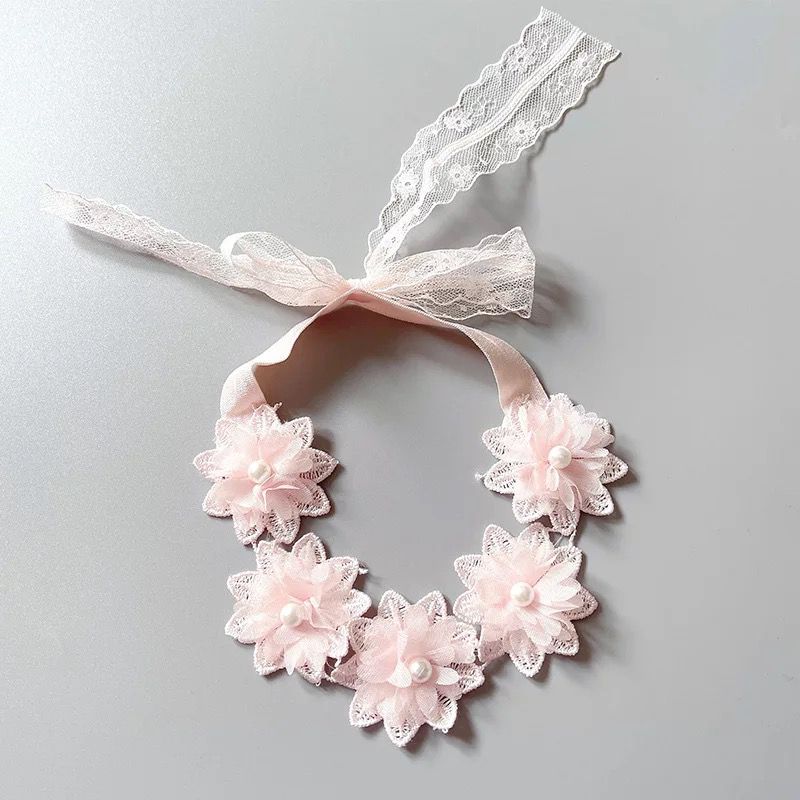 Newborn hairband pink flower0-2 year