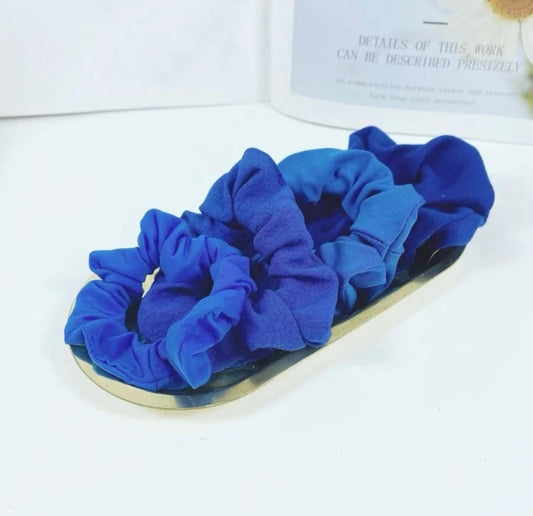 6 pcs set hair blue ties