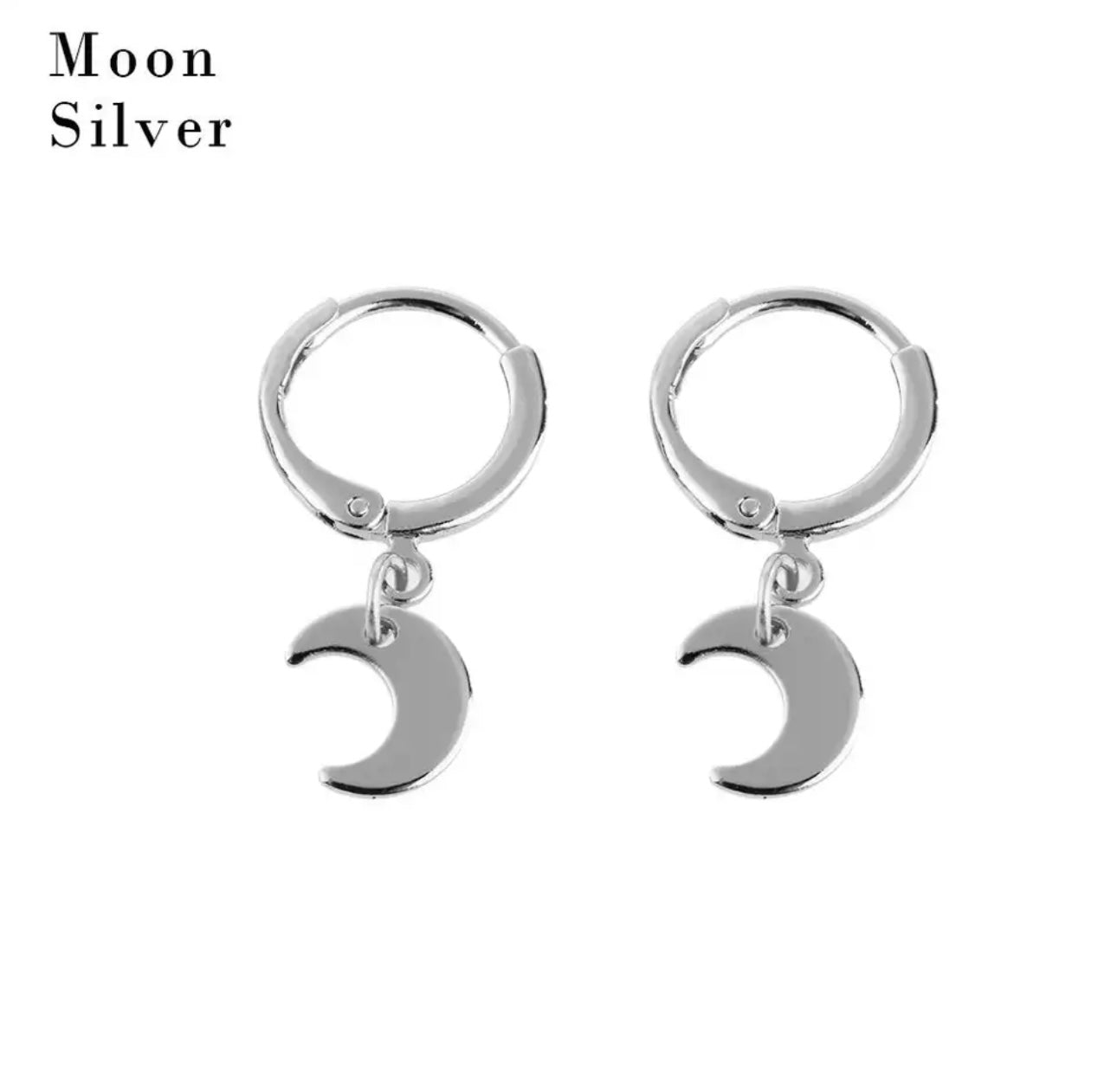 Star & Moon ring earrings