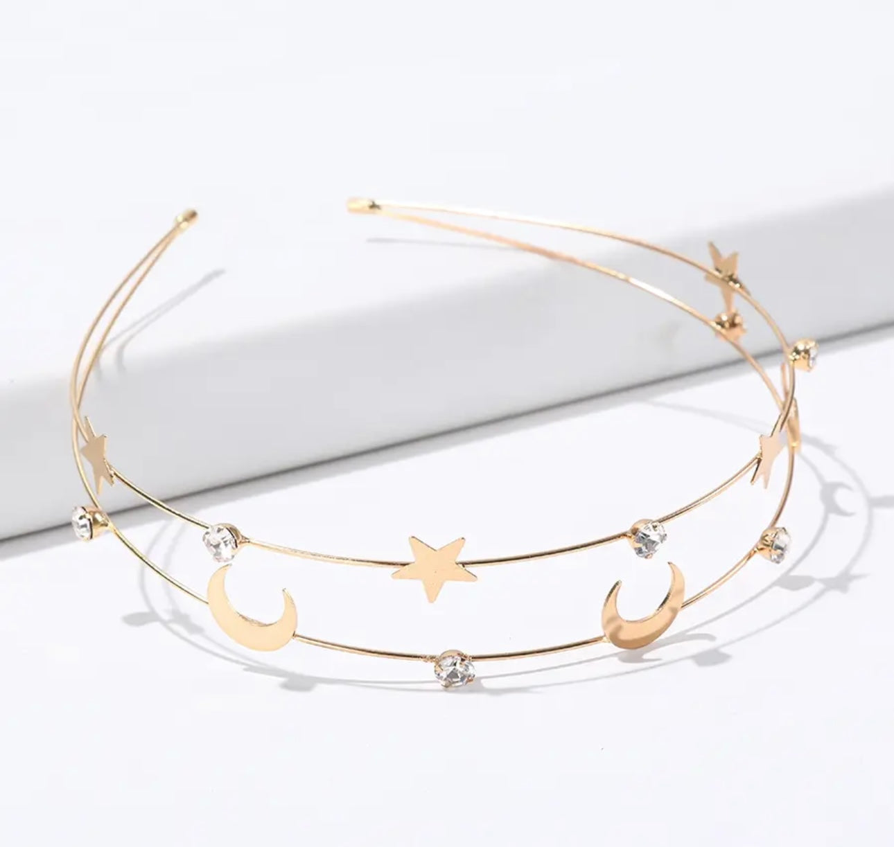 Star moon gold hairband