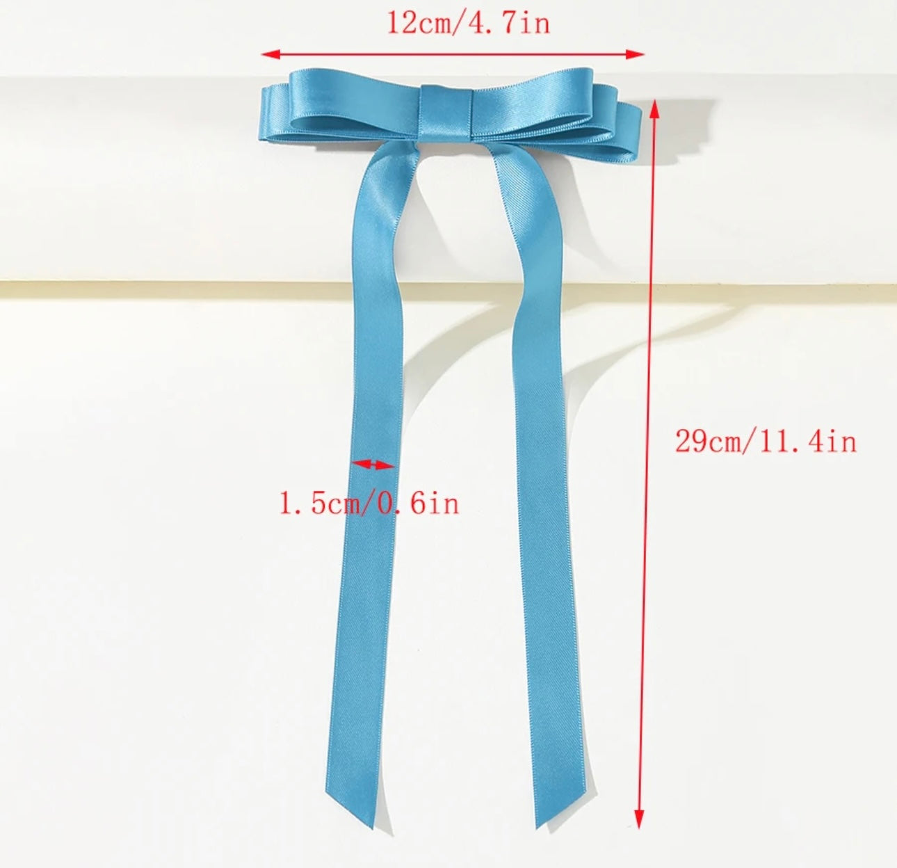 Satin Hairclip Girl Bow Long