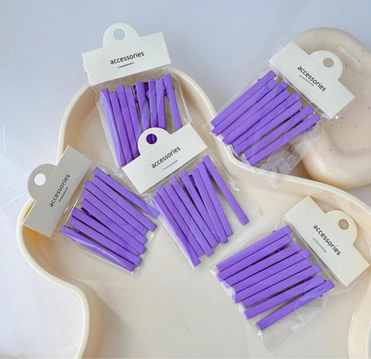 8 pcs purple hair clips / 11