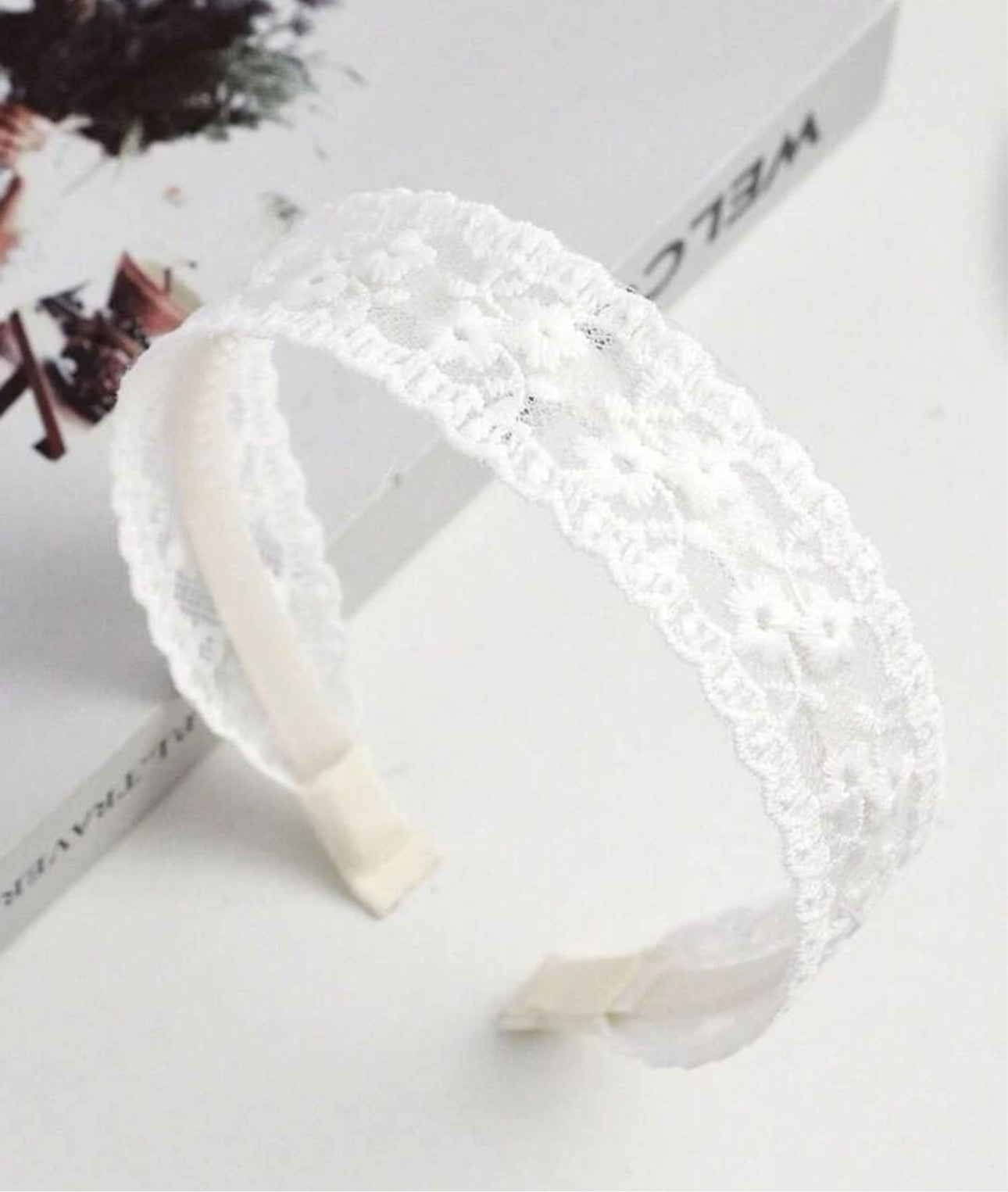 Floral headband white /7